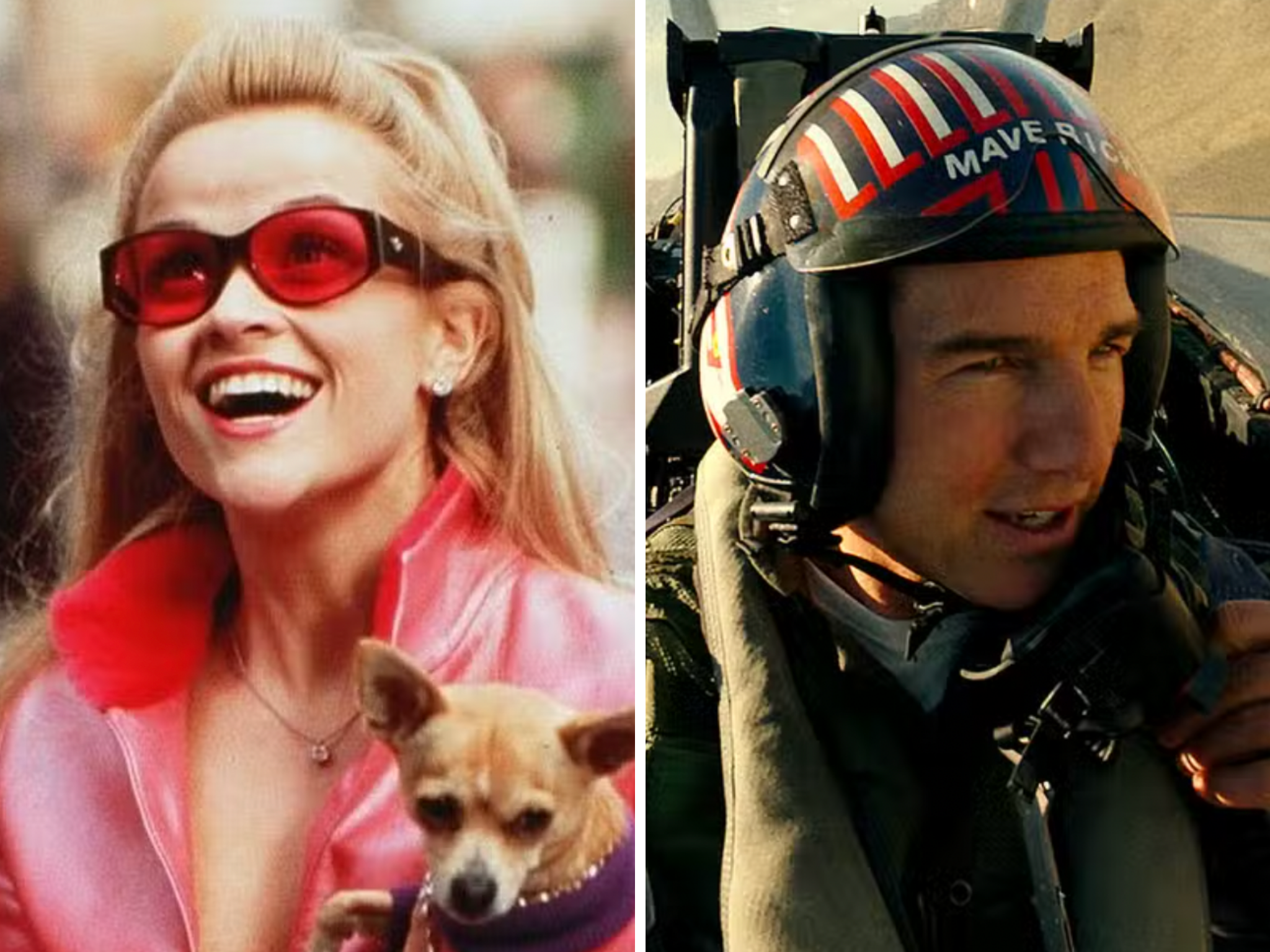 <p>Legally Blonde and Top Gun: Maverick</p>