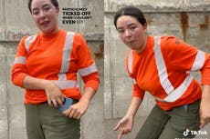 Construction worker calls out the shallow pockets on her workwear pants in comparison to men’s