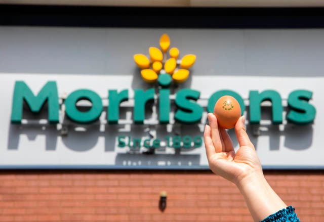 <p>Morrisons has become the first supermarket to launch its own line of carbon-neutral eggs (Lucy Ray/PA)</p>