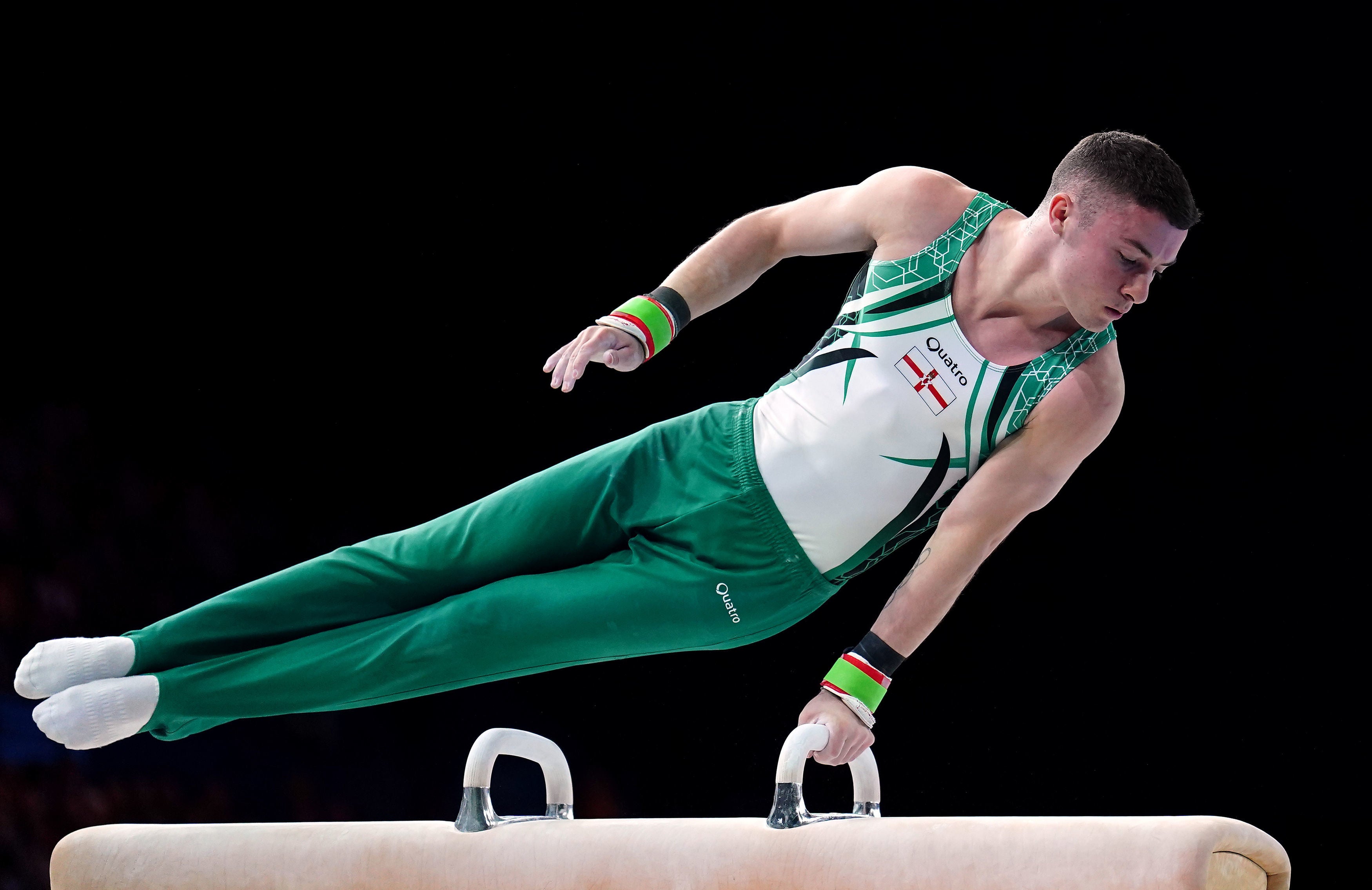 Rhys McClenaghan competes in the Men's Pommel Horse Final