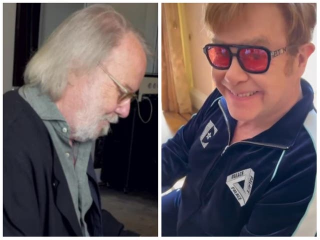 <p>Benny Andersson and Elton John </p>