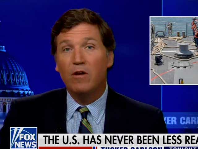 <p>Tucker Carlson claimed that the US has never been ‘less ready’ for war</p>
