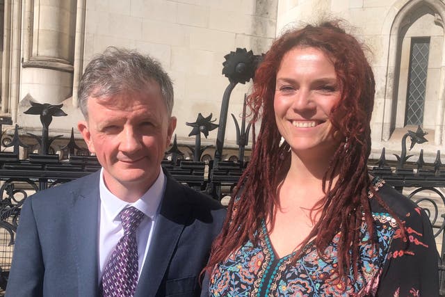 Michael Maher and Sammi Laidlaw outside the Royal Courts of Justice in London (Brian Farmer/PA)