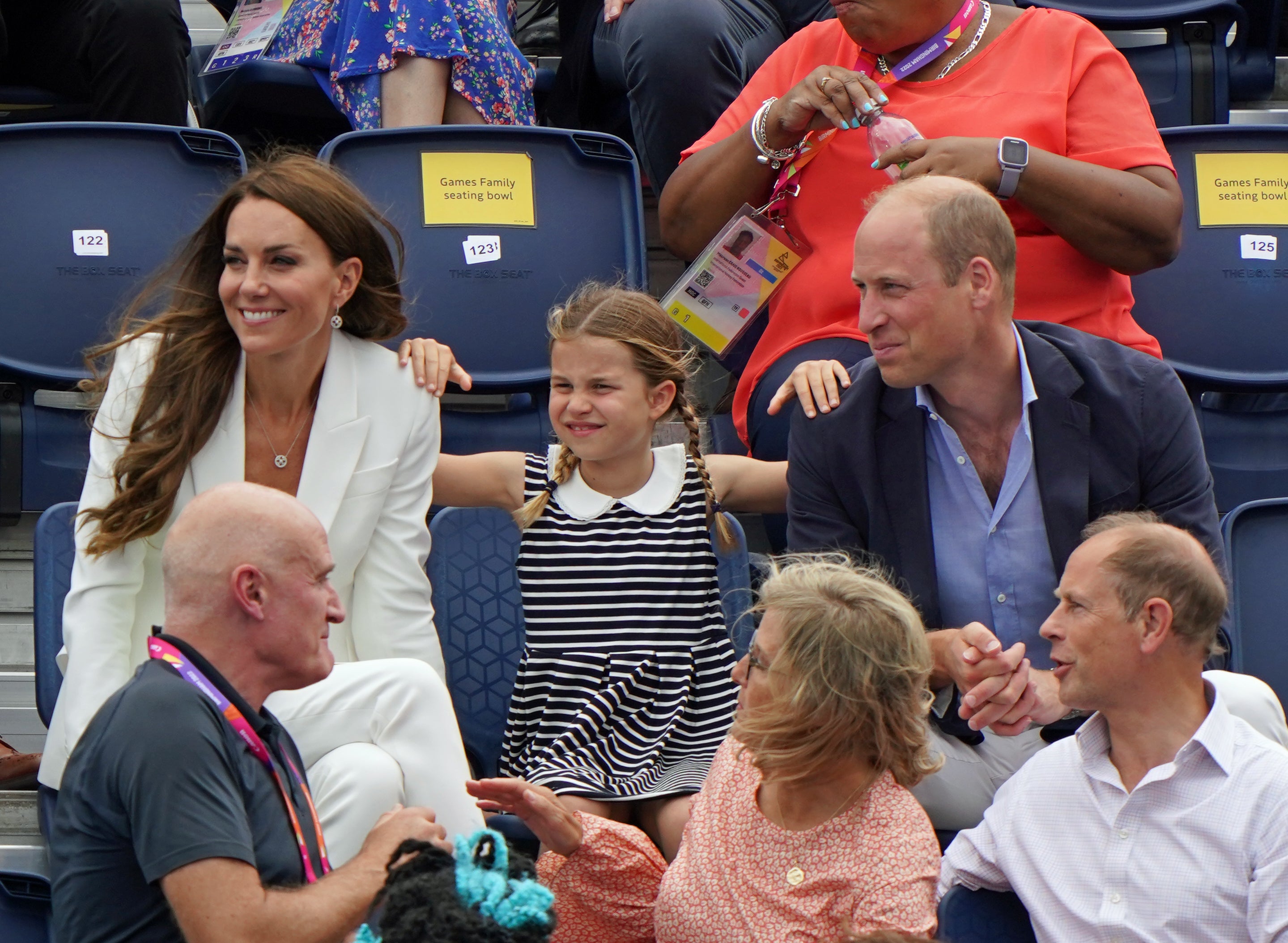 The Duke and Duchess of Cambridge with Princess Charlotte (Joe Giddens/PA)