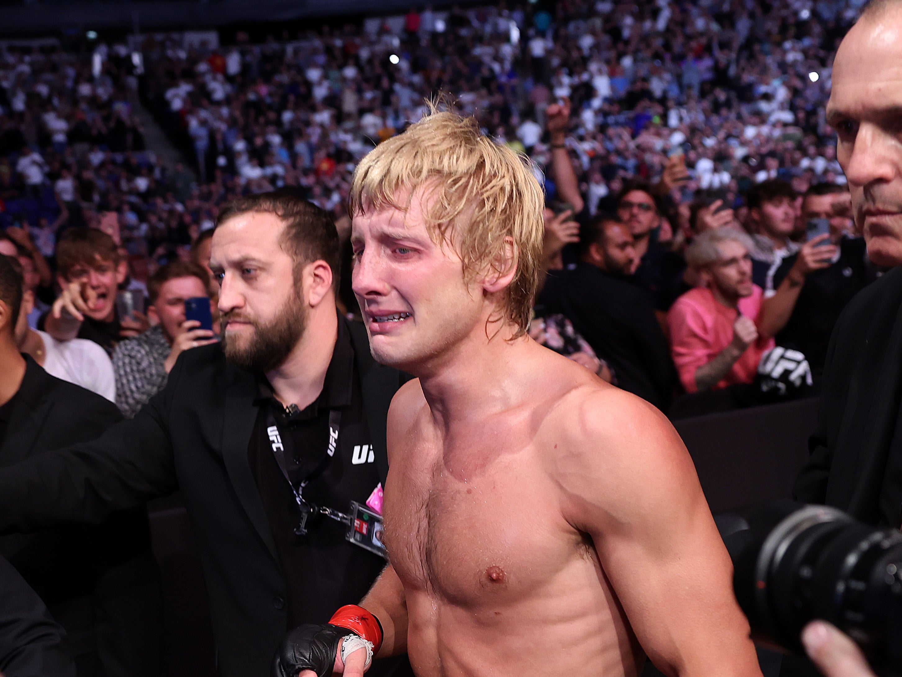Paddy Pimblett after speaking about men’s mental health at UFC London