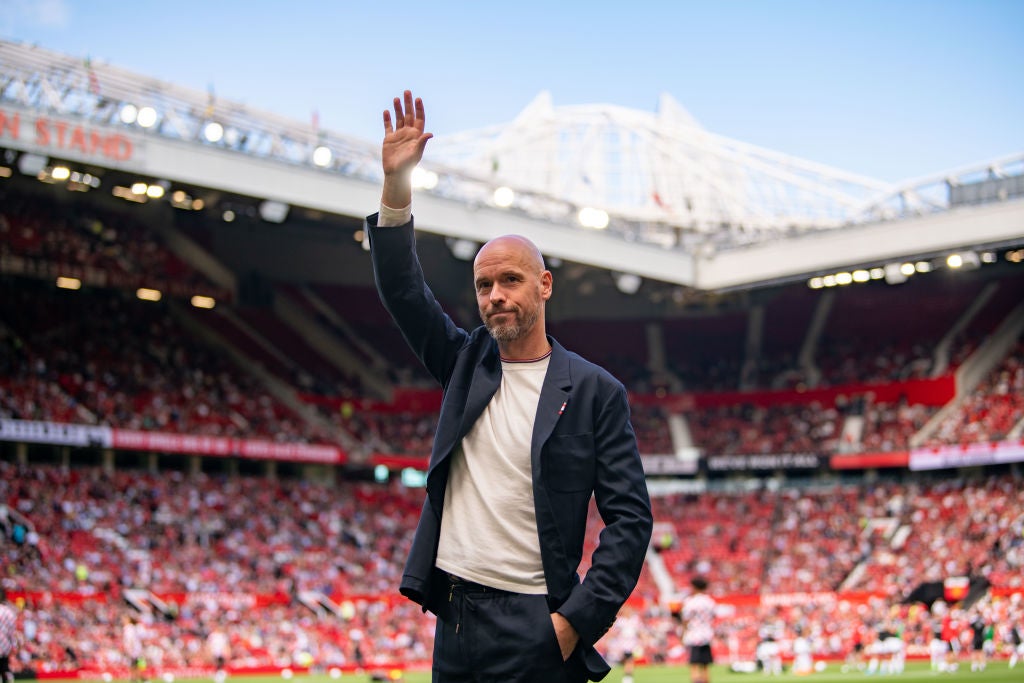 Erik ten Hag arrives at Old Trafford following the club’s worst ever Premier League season