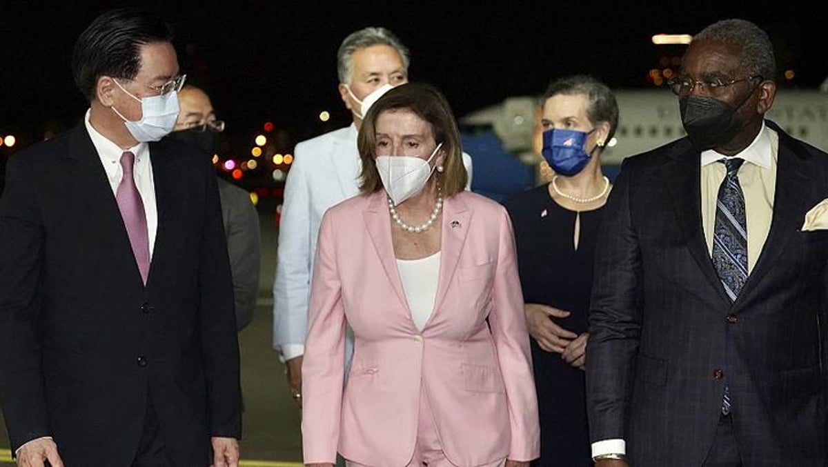 Taiwan says several Chinese jets flew close to island after Pelosi’s arrival