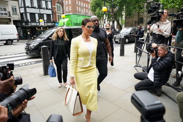 Rebekah Vardy believes she is suffering from post-traumatic stress disorder after losing the so-called ‘Wagatha Christie’ legal battle against Coleen Rooney (Yui Mok/PA)