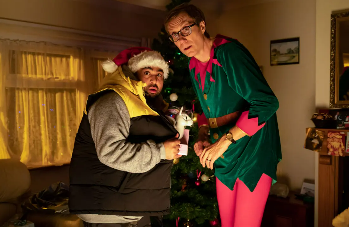 Chaudhry and Stephen Merchant as mismatched neighbours in ‘Click & Collect’