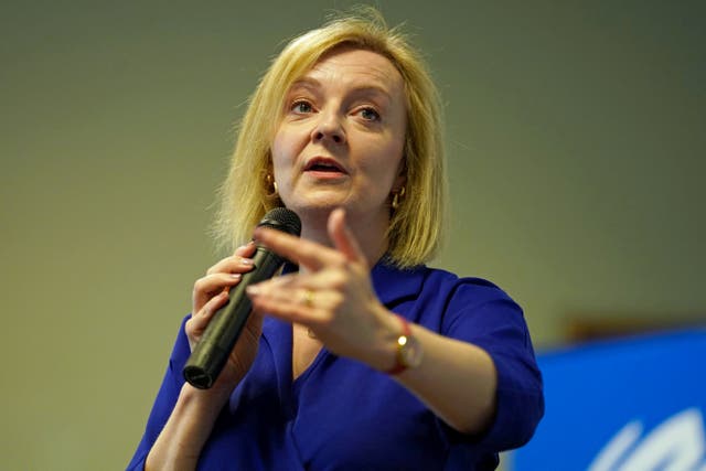 <p>Liz Truss speaks during an event in Ludlow, as part of her campaign to become the next leader of the Conservatives (PA)</p>