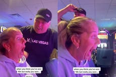 Mom’s hilarious reaction to winning $38k at a slot machine goes viral
