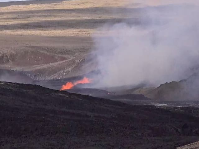 <p>Lava coming out of the Fagradalsfjall volcano in Iceland on 3 August 2022</p>
