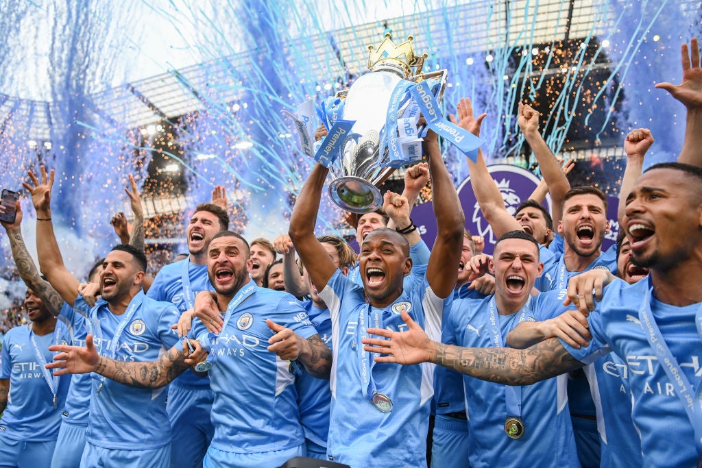 Champions Manchester City will target a third title in a row