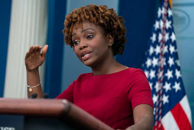 <p>White House press secretary Karine Jean-Pierre issued a statement on Friday </p>