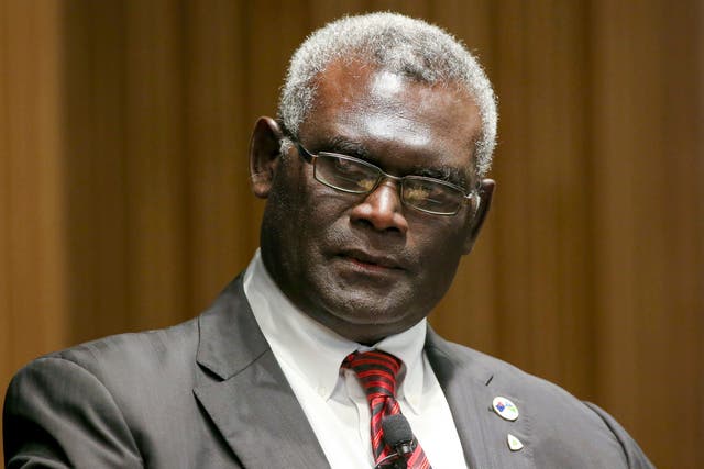 <p>Manesseh Sogavare, prime minister of the Solomon Islands </p>