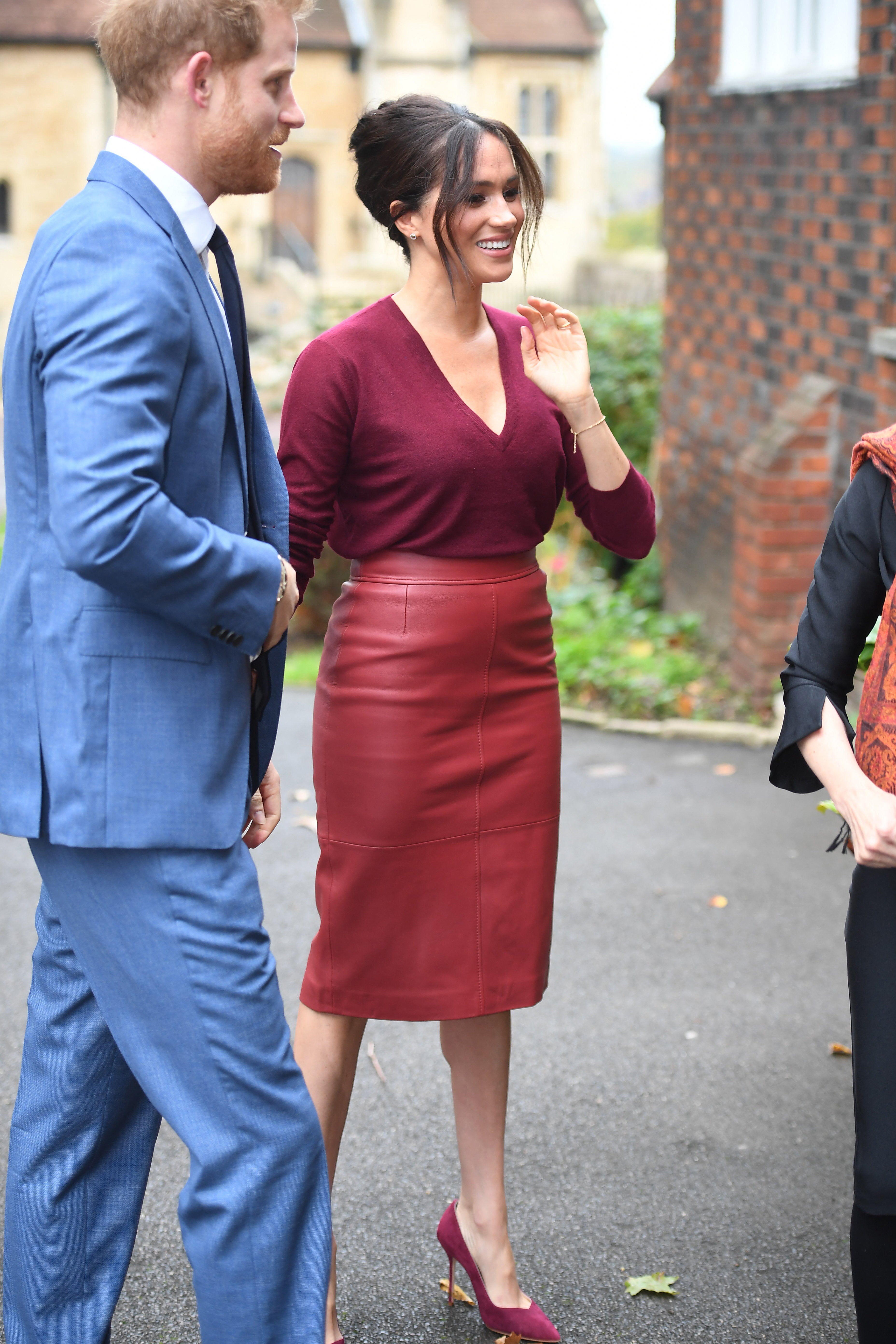 Meghan wore all-red to a royal event in 2019