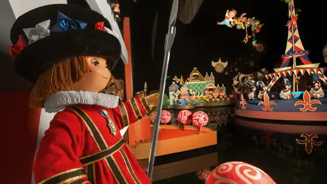 <p>One of the puppets on It’s a Small World</p>