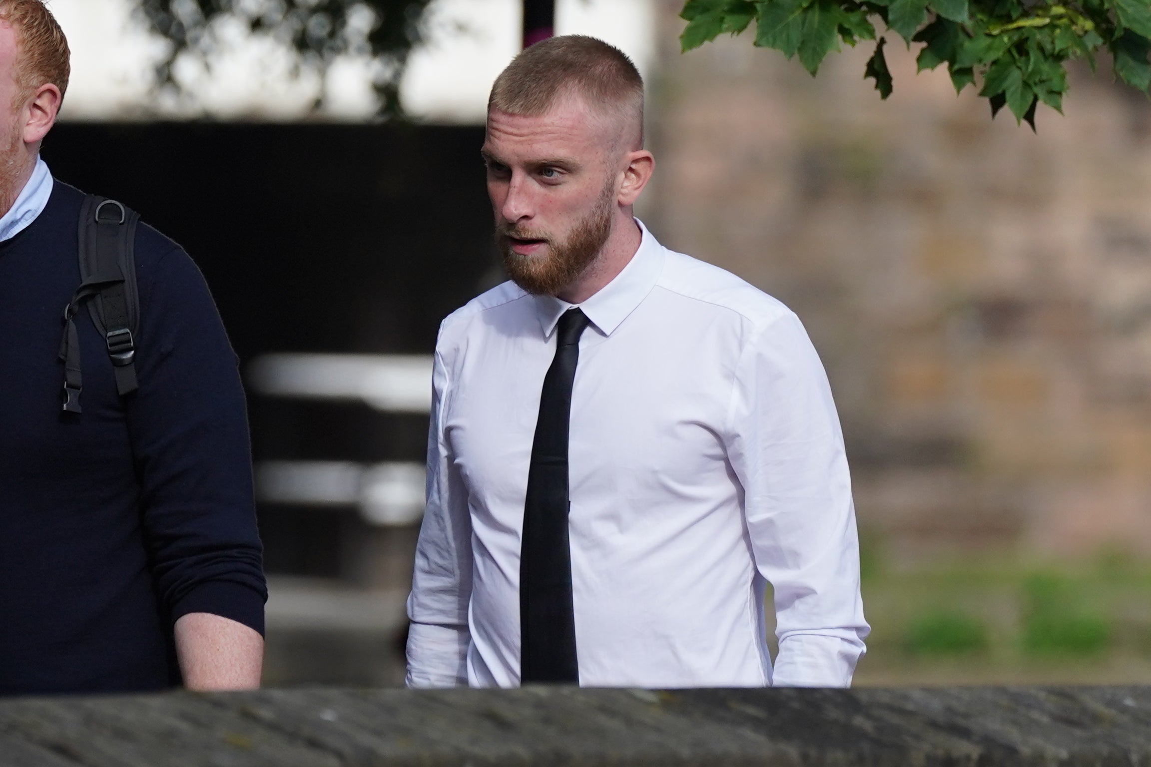 Sheffield United player Oli McBurnie arriving at Nottingham Magistrates’ Court (Jacob King/PA)