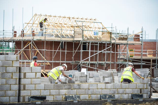 New figures show that activity in the UK construction sector declined in July for the first time since January 2021 amid soaring costs and higher interest rates (Ben Birchall/PA)