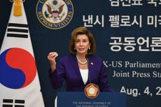 Pelosi avoids mention of Taiwan or China in South Korea for next stop of Asia tour