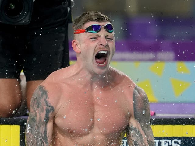 Adam Peaty followed up defeat in the men’s 100m breaststroke final with a win in the 50m distance