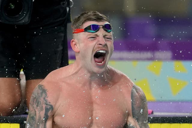 Adam Peaty followed up defeat in the men’s 100m breaststroke final with a win in the 50m distance