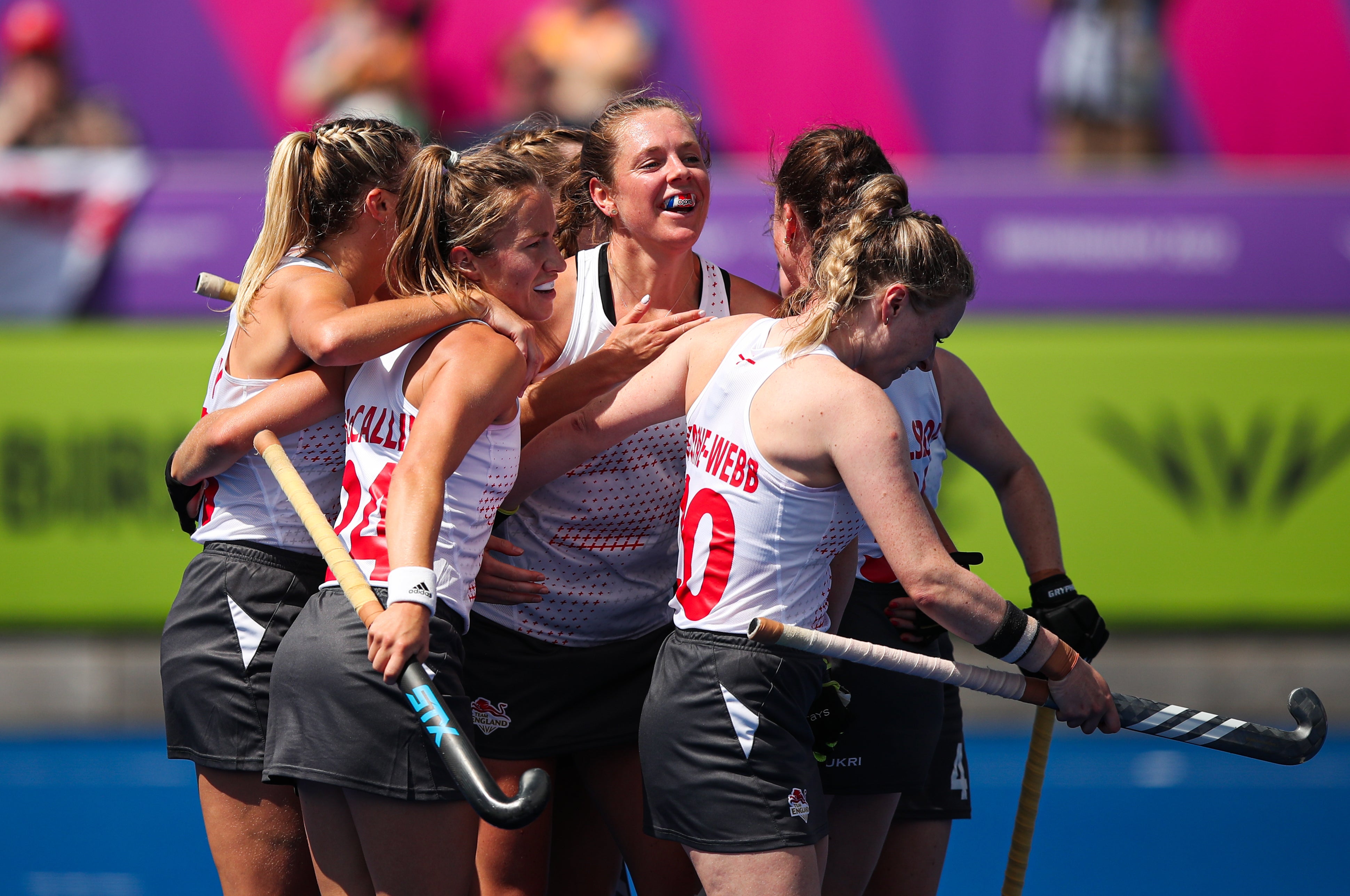 England eased past Wales to book a semi-final place in the women’s hockey (Isaac Parkin/PA)