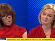 ‘Sizzling’: Viewers react after Kay Burley quotes Eminem as she roasts Liz Truss in leadership debate 