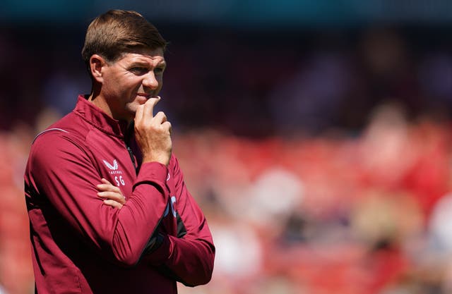 Steven Gerrard has targeted a top-half finish for Aston Villa this season (Nick Potts/PA)