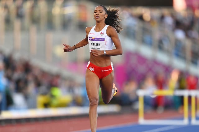 <p>Nielsen competed at the Commonwealth Games in Birmingham </p>