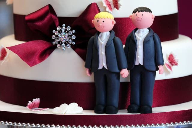 Cake decorations on a wedding cake (Rui Vieira/PA)