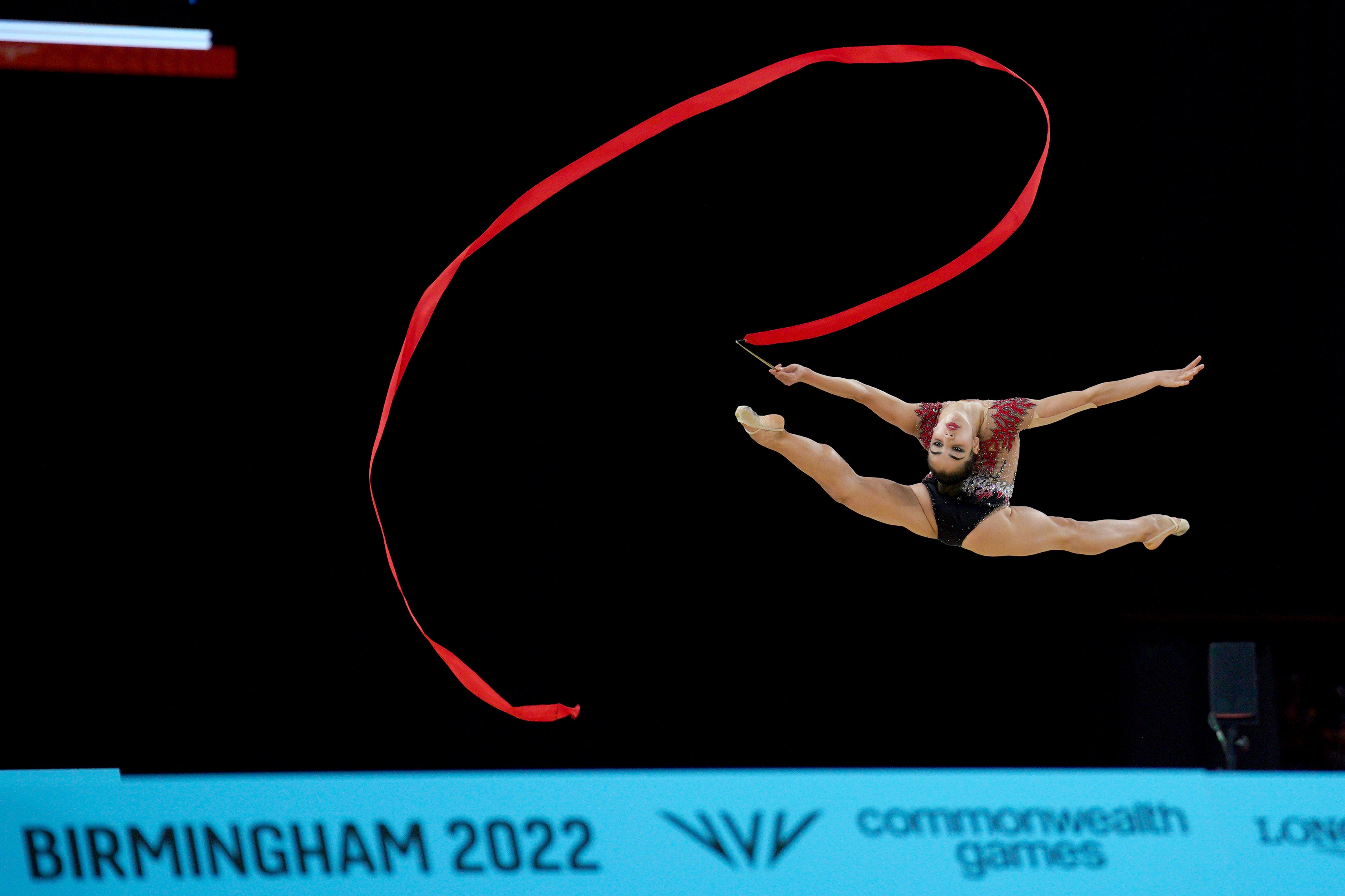 Marfa Ekimova made history with gold for England in rhythmic gymnastics (Peter Byrne/PA)