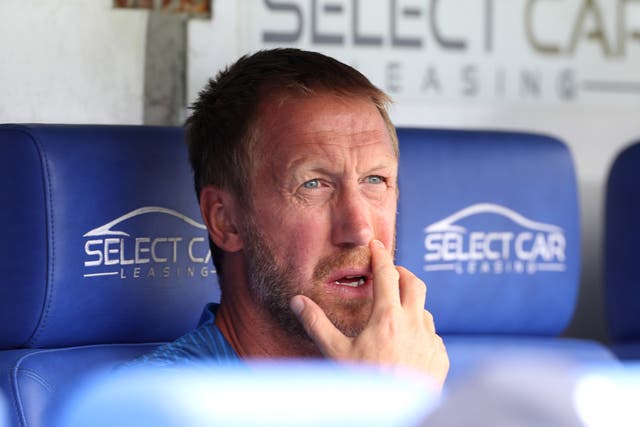 Brighton boss Graham Potter is preparing for a trip to Old Trafford (Bradley Collyer/PA)