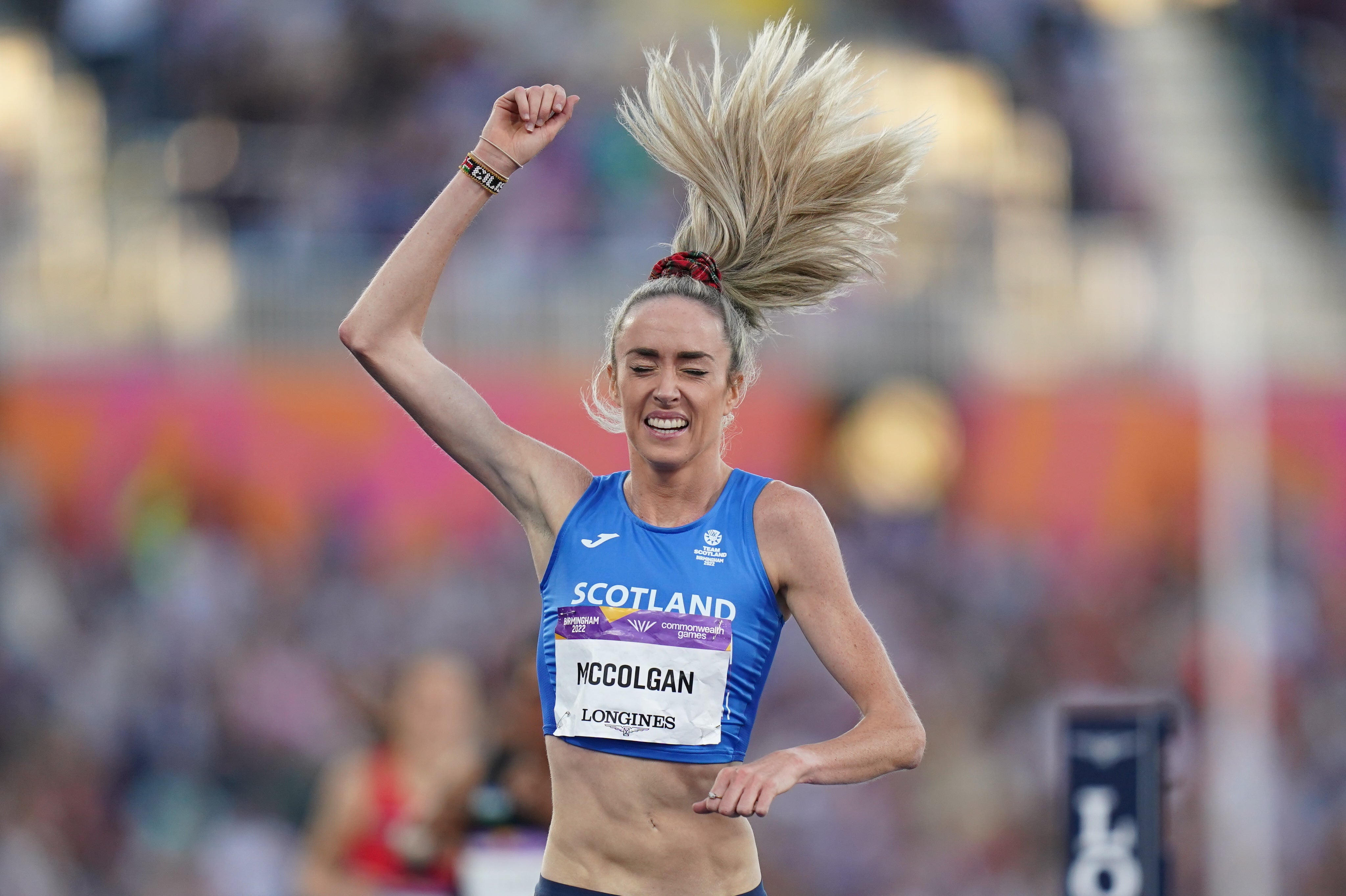 Eilish McColgan secured silver in the women’s 5000m (Jacob King/PA)