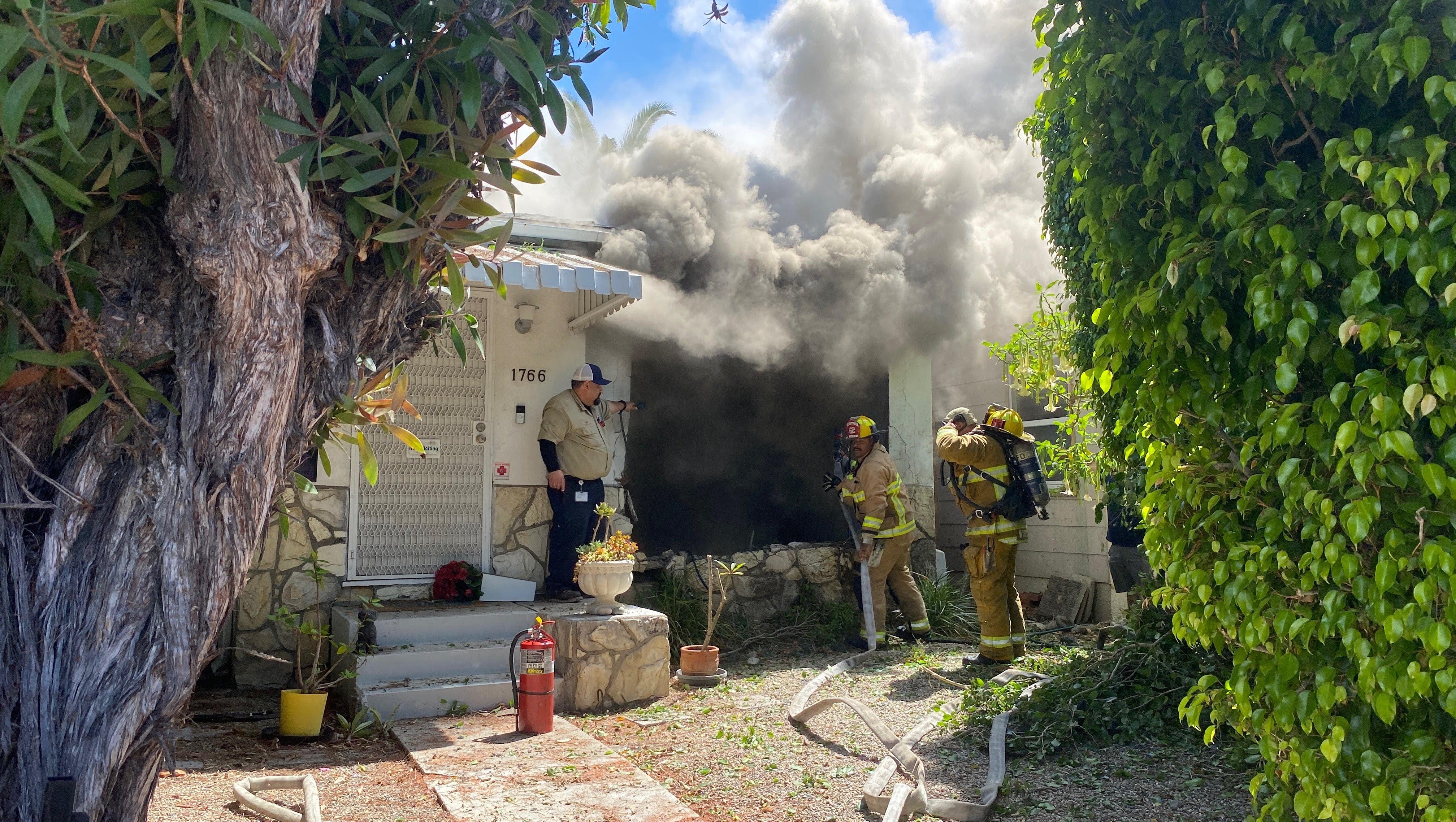 The one-storey house in Mar Vista, Los Angeles where Emmy winning actress’s car crashed