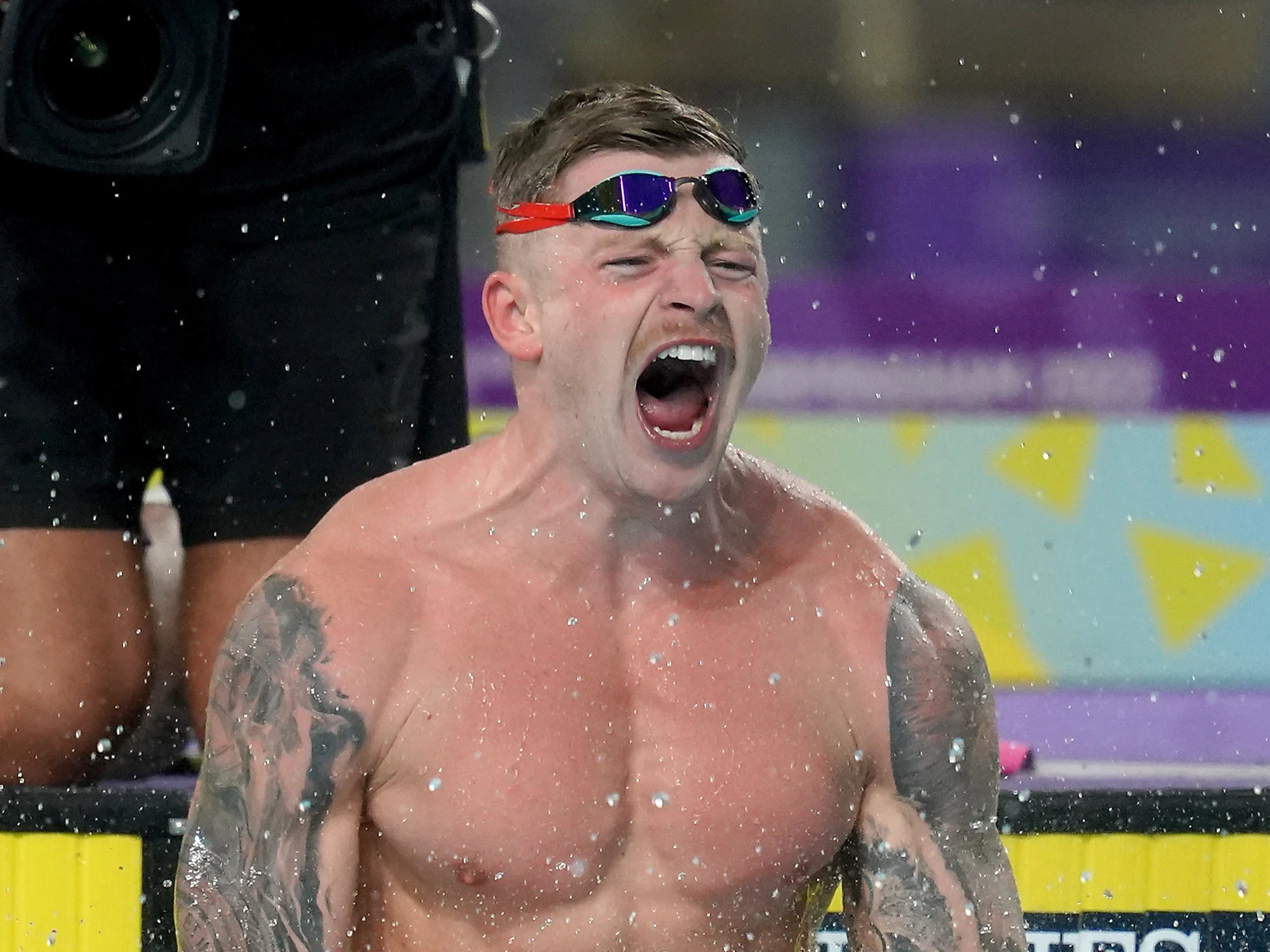 Peaty celebrates winning gold at the 2022 Commonwealth Games