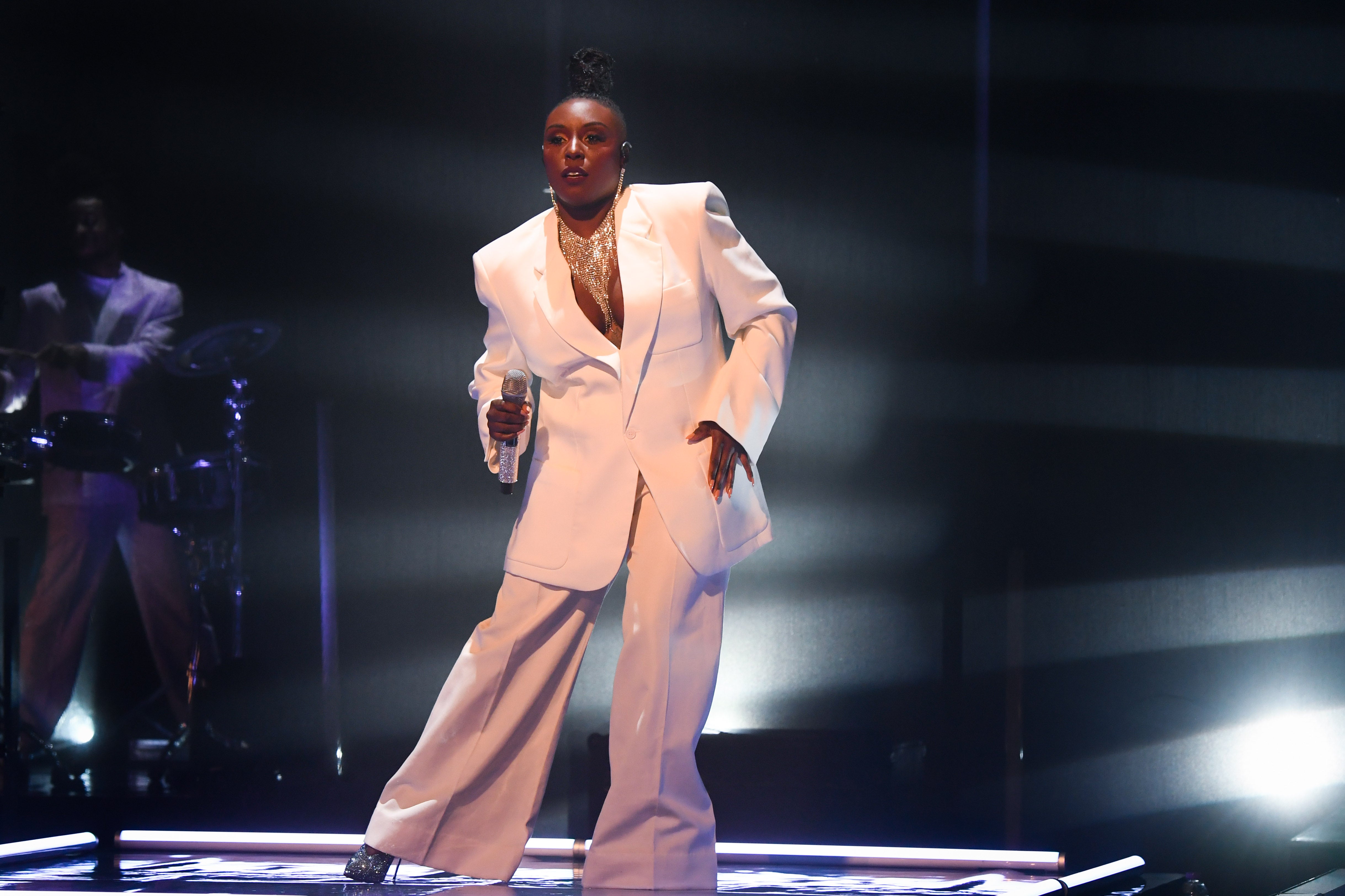 Laura Mvula performs during filming for the Graham Norton Show (Matt Crossick/PA)