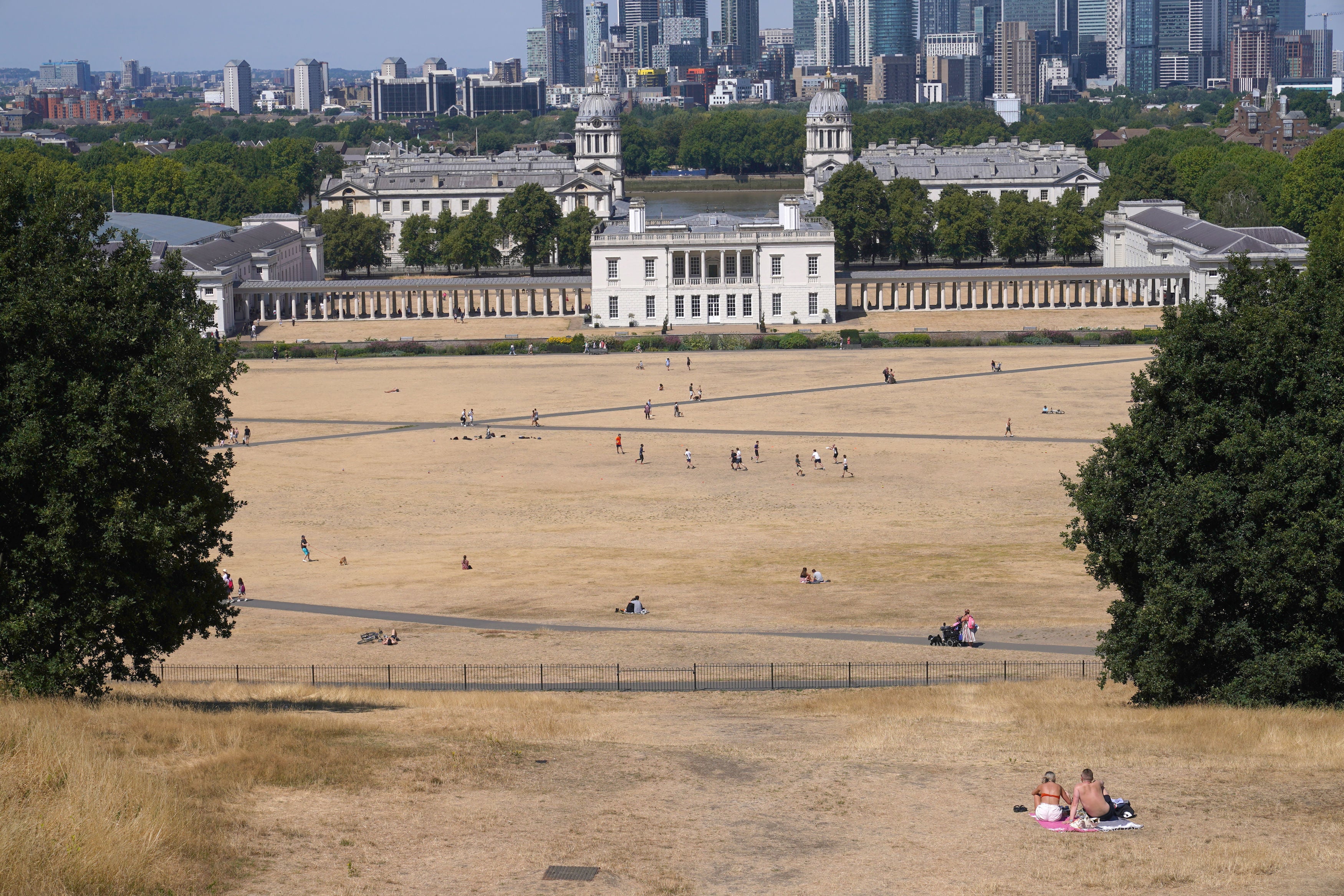 The UK has suffered months of sparse rain, leaving fields parched