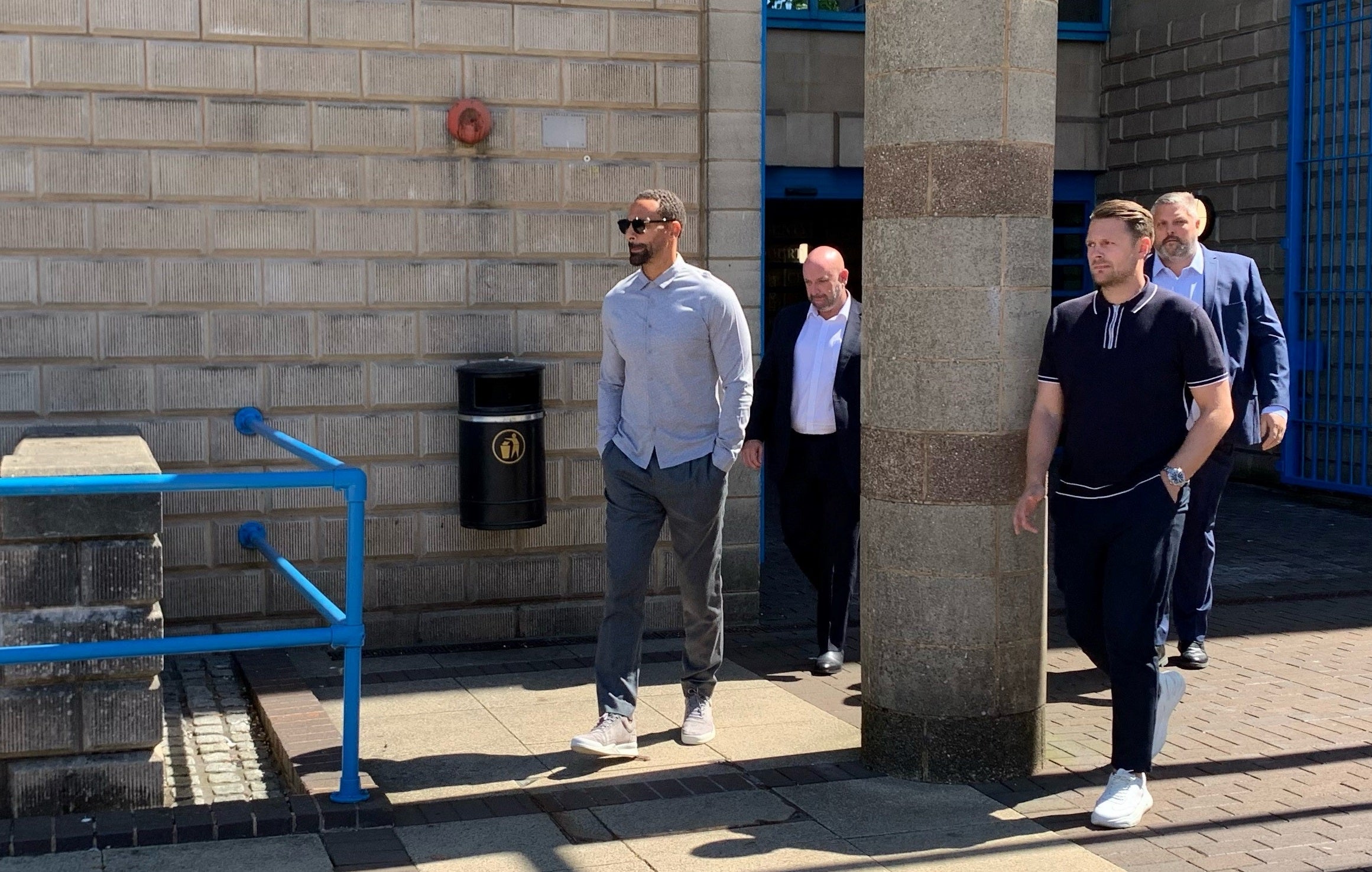 Rio Ferdinand leaving court. (Richard Vernalls/PA)