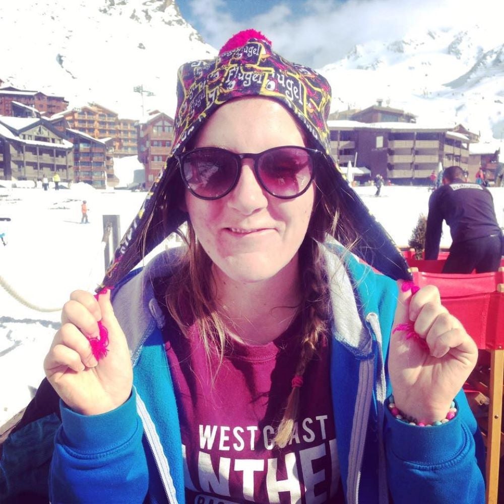 Kayleigh Harris was injured when she was hit by a skiier