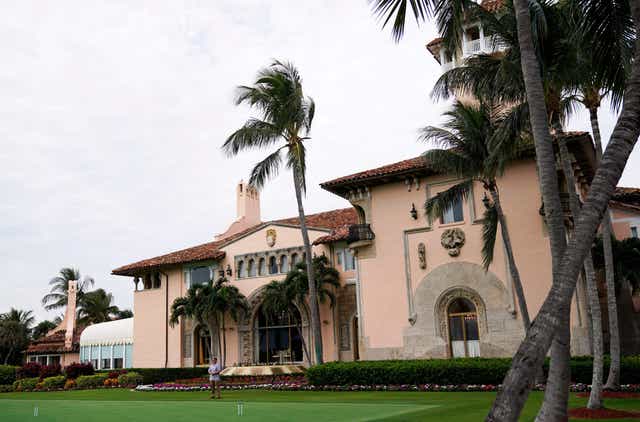 In this file photo taken on November 22, 2018 US President Donald Trump's Mar-a-Lago resort is seen in Palm Beach, Florida. - Former US president Donald Trump said on August 8, 2022 that his Mar-A-Lago residence in Florida was being "raided" by FBI agents