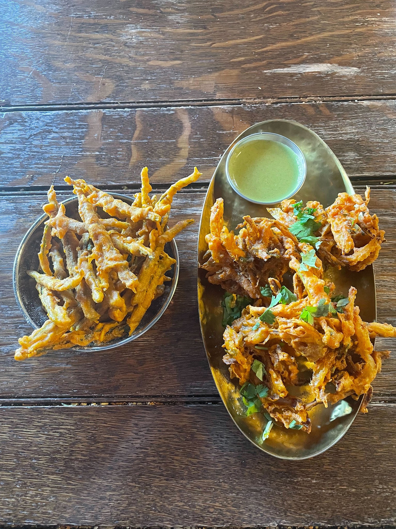 The okra fries are a delight