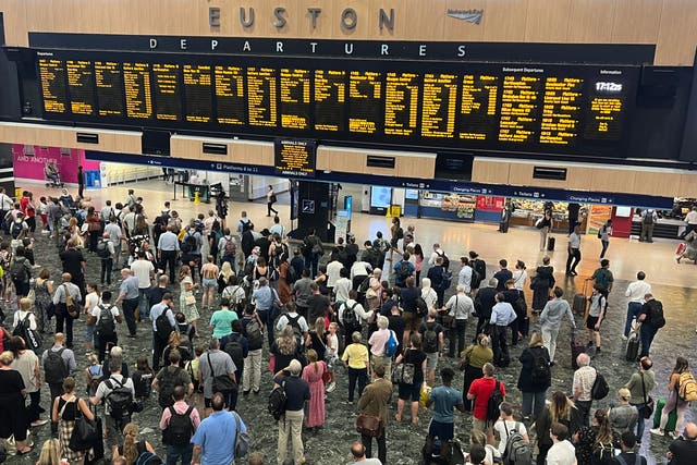 <p>In demand: Passengers at London Euston, hub for Avanti West Coast, whose drivers will strike on 1 and 5 October </p>