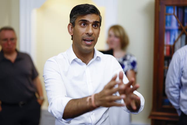 <p>Rishi Sunak has said he will act to support families through the winter (Jeff J Mitchell/PA)</p>