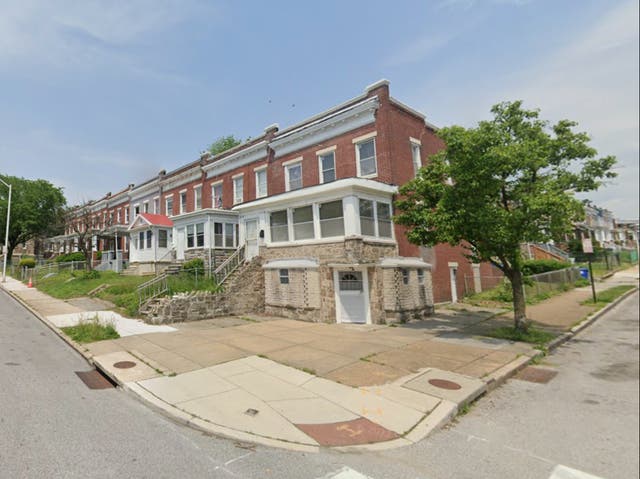 <p>Near the scene of the shooting in Baltimore, Maryland</p>