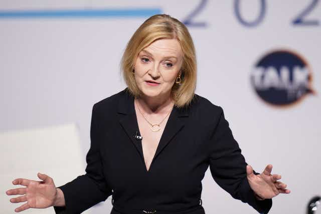 Liz Truss during a hustings event in Darlington, County Durham, as part of the campaign to be leader of the Conservative Party and the next prime minister. Picture date: Tuesday August 9, 2022.