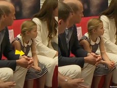 Princess Charlotte mirrors Prince William’s body language in video from Commonwealth Games