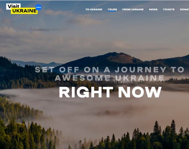 <p>The main image on Visit Ukraine’s ‘tours’ page</p>