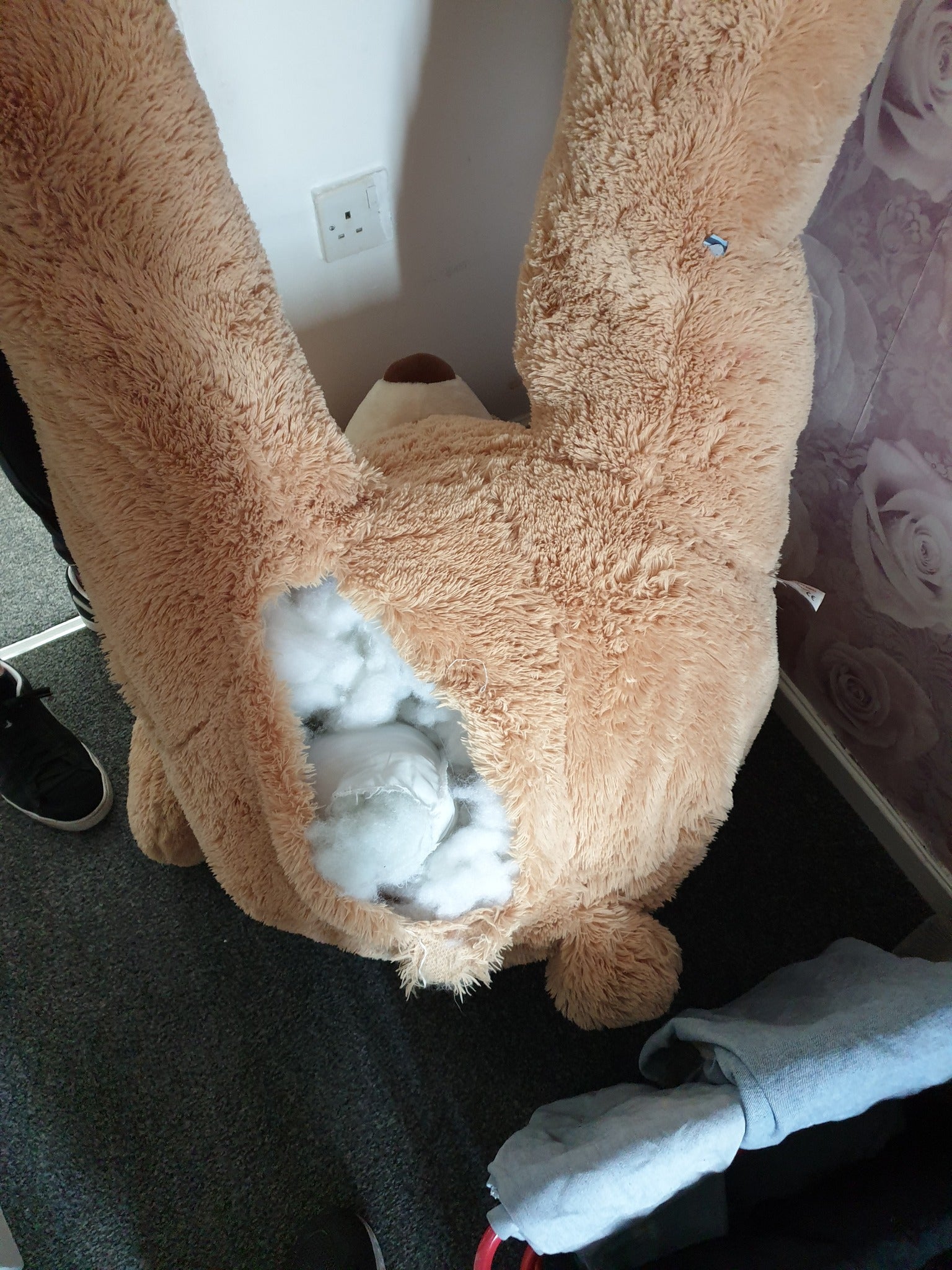 Dobson was caught hiding inside a large teddy bear (PA)