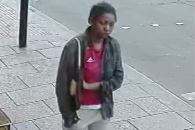 <p>An image from the CCTV showing Owami Davies walking north on London Road, Croydon away from West Croydon </p>